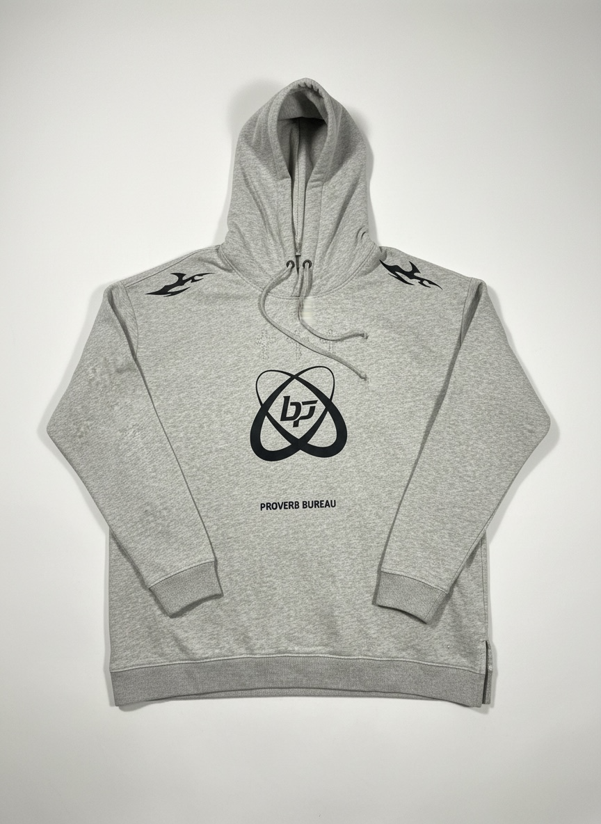 PB Grey Crystal Crosses Hoodie