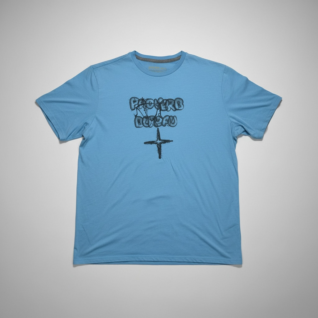 PB Scribble Tee - Baby Blue